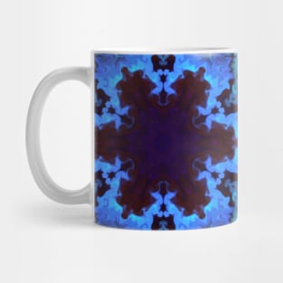 Psychedelic Mandala Flower Blue and Purple Mug